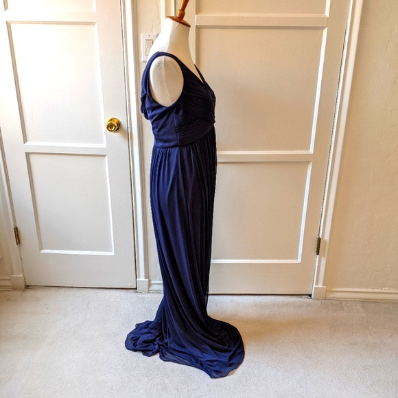 David's Bridal navy blue dress Size 8 - Picture 5 of 11